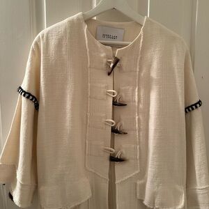 Derek Lam Cream Jacket with Toggle Details. Gorgeous, unique piece. Never worn.